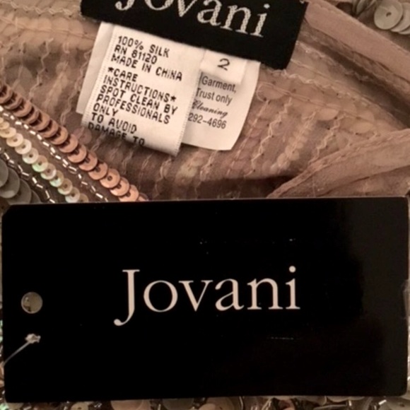 Jovani Gold Sequinned Mini - Picture 3 of 4